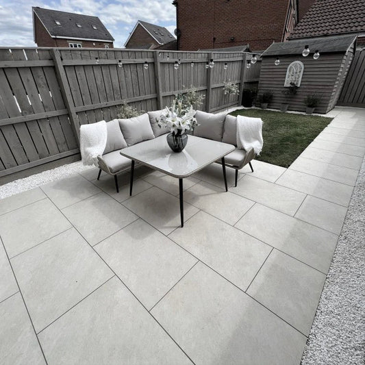 Everest Pearl Outdoor Porcelain Paving Tiles - 900x600 - 20mm